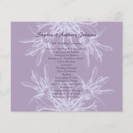 Dusty Lila Floral Wedding Program
