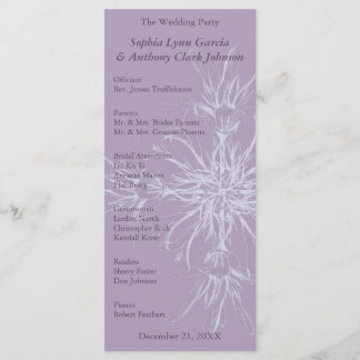 Dusty Lila Floral Wedding Program Programm