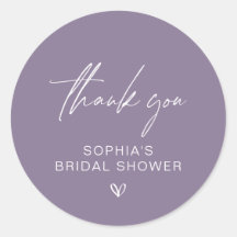 Dusty Lila Minimalistisch Brautparty Vielen Dank