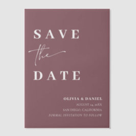 Dusty Lila Minimalistisch Elegant Save the Date