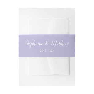 Dusty Lila Modern Script Typografy Wedding Einladungsbanderole