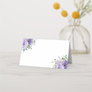 Dusty Lila Rose Eukalyptus Botanisches Floral Platzkarte