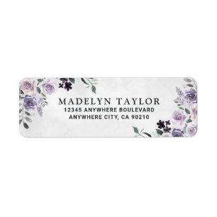 Dusty Lila und Silver Gray Floral Rustic Wedding