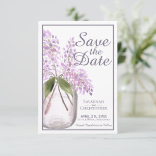 Dusty Lila Watercolor Jar von Lilacs Wedding Save The Date