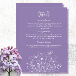 Dusty Lila White Script Detaileinteilung Einladung