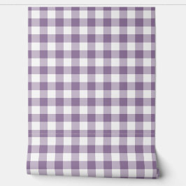 Dusty Lilac Gingham Check Green Buffalo Plaid Tapete
