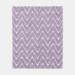 Dusty Lilac Zickzack Pattern Fleecedecke