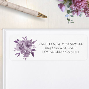 Dusty Mauve Floral Rose Wasserfarbenhochzeit