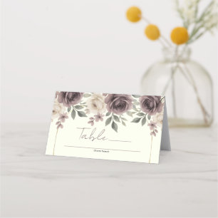 Dusty Mauve & Ivory Bloom Botanische Hochzeit Platzkarte