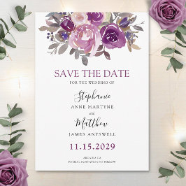 Dusty Mauve Lila Blush Botanische Hochzeit Save The Date