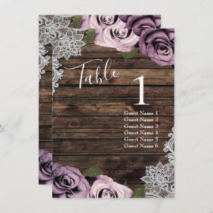 Dusty Mauve Rose Hochzeit Tischnummer Sitzplatz