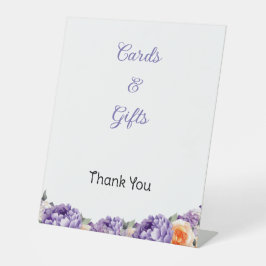 Dusty Mauve und Peach Floral Pedestal Zeichen Sockelschild