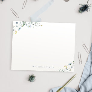 Dusty Minimal Greenery Personalisiert Stationery Mitteilungskarte