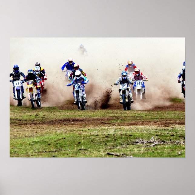 Dusty Motocross Race Poster (Vorne)