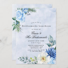 Dusty Navy Blue Bridesmaids Luncheon Einladungen