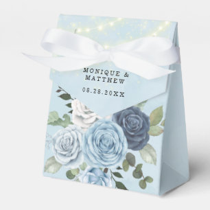 Dusty Navy Blue Peony Country Lights Hochzeit Geschenkschachtel