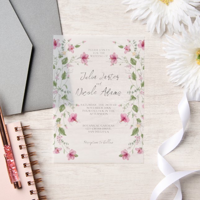 Dusty Navy Blue Pink Hibiskus Bloom Polterabend (Hochzeit)