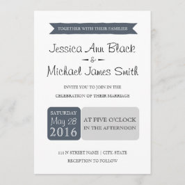 Dusty Navy & Gray | Einladung zur Hochzeit