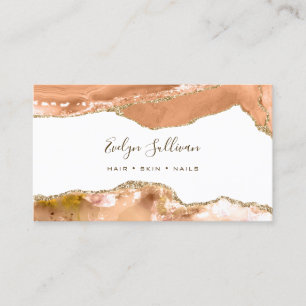 Dusty Orange Agate Business Card Visitenkarte