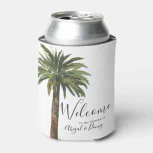 Dusty Palms   Coastal Wedding Can Cooler Dosenkühler