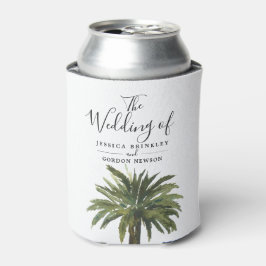 Dusty Palms | Hochzeitsprogramm Hand Fan Dosenkühler