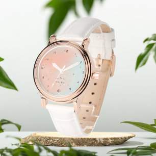 Dusty Peach personalisiert stilvoll eWatch Armbanduhr