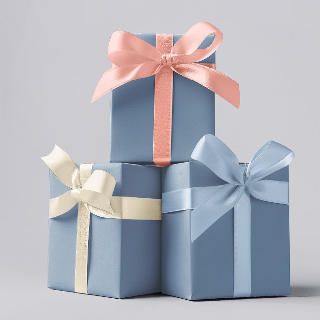 Dusty Periwinkle Blue Wrapping Paper Sheets Geschenkpapier Set (Von Creator hochgeladen)