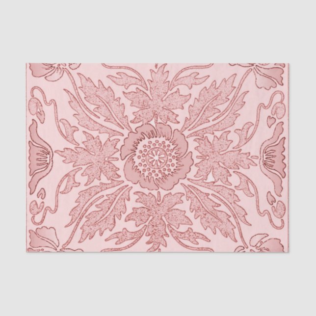 Dusty Pink - Art Nouveau Tissue Paper Seidenpapier (Vorderseite)
