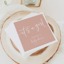 Dusty Pink Baby Duschpapier Napkins Moderne Mädche Serviette