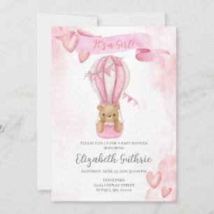 Dusty Pink Baby Shower Einladungsbanner für Mädche Einladung