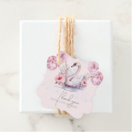 Dusty Pink Ballerina Birthday Glitter Photo Geschenkanhänger