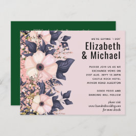 Dusty Pink Blue Floral Wedding Budget