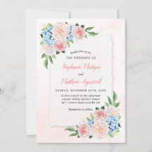 Dusty Pink Blue Hydrangea Botanische Hochzeit