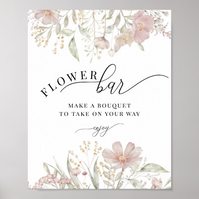 Dusty Pink Blume | Boom-Bar Poster (Vorne)