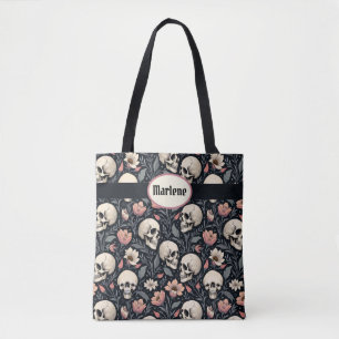 Dusty Pink Blume und Skulls
