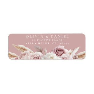 Dusty Pink & Blush-Rücksendeadresse