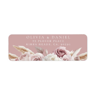 Dusty Pink & Blush-Rücksendeadresse