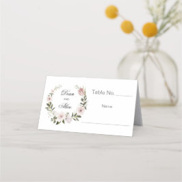 Dusty Pink Boho Blumenfarben Pastel Hochzeit Platzkarte