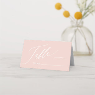 Dusty Pink Cross Girl Taufe Falte Platzkarte