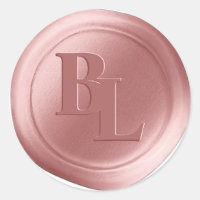 Dusty Pink Double Monogram Imitate Wax Siegel Stic