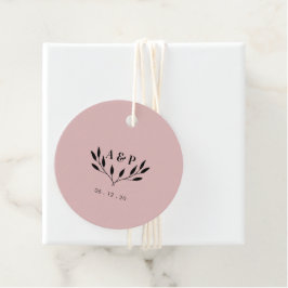 Dusty Pink | Einfache moderne Hochzeit Vielen Dank Geschenkanhänger