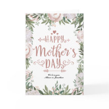 Dusty Pink Floral Wreath Happthers Day