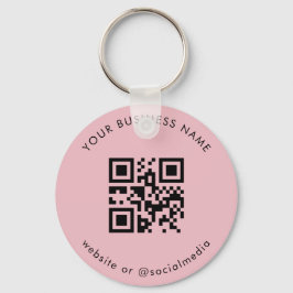 Dusty Pink Fügen Sie Ihren benutzerdefinierten QR- Schlüsselanhänger