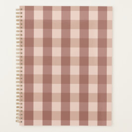 Dusty Pink Gingham Checkered Planer