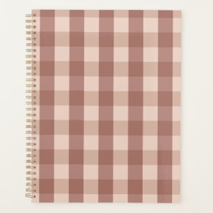 Dusty Pink Gingham Checkered Planer