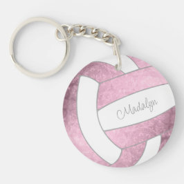 Dusty pink individuelle Name Volleyball-Spielgesch Schlüsselanhänger
