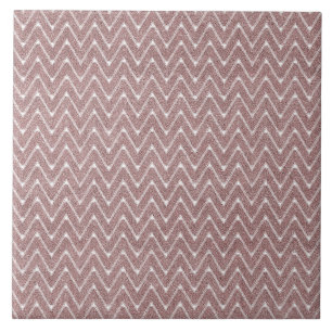 Dusty Pink Kleines Zickzack Muster Fliese