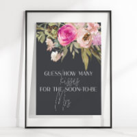 Dusty Pink Lila FloralGuess Wie viele Kisses Game