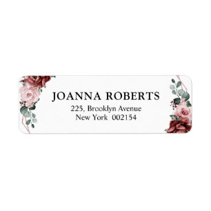 Dusty Pink Mauve Rose Floral Geometric Wedding