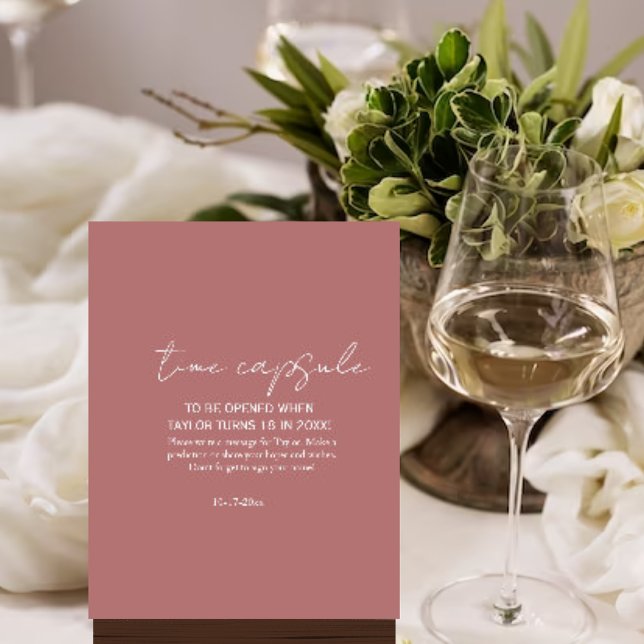 Dusty Pink Minimal Rustikale Babydusche Kapsel Poster (Von Creator hochgeladen)